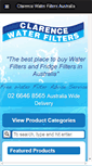 Mobile Screenshot of clarencewaterfilters.com.au